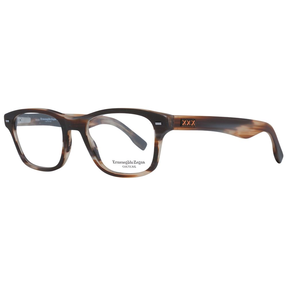 Ermenegildo Zegna Brown Acetate Optical Frames