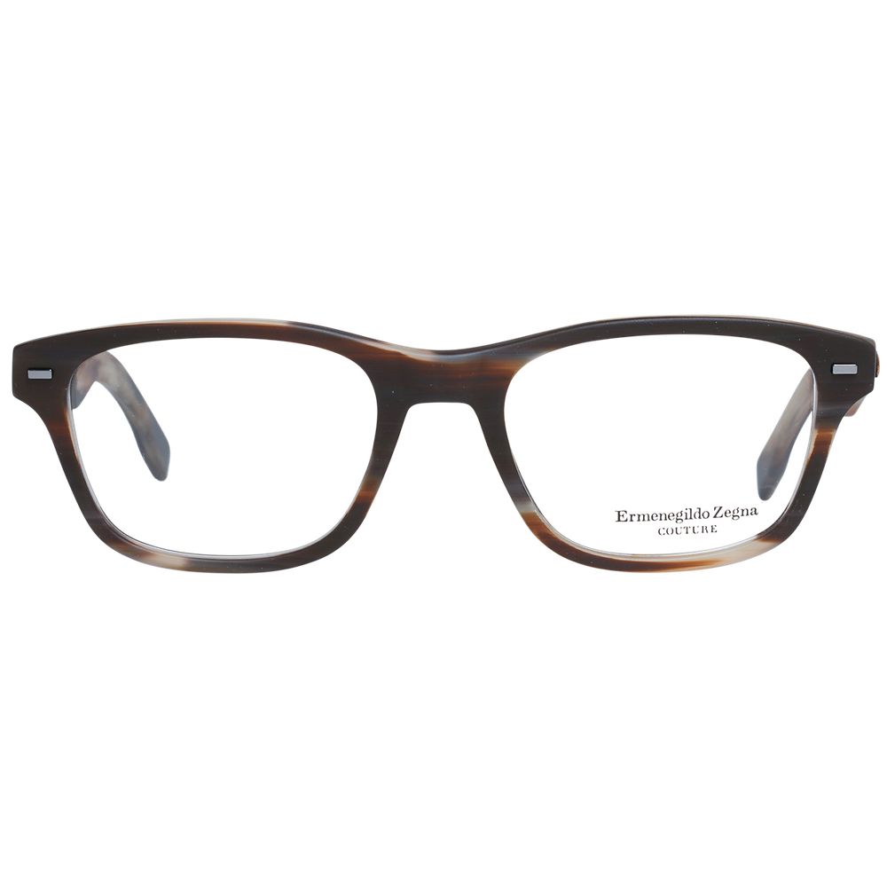 Ermenegildo Zegna Brown Acetate Optical Frames