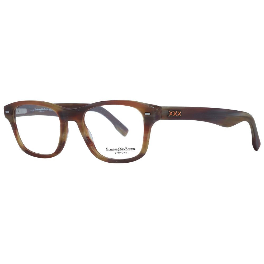 Ermenegildo Zegna Brown Acetate Optical Frames