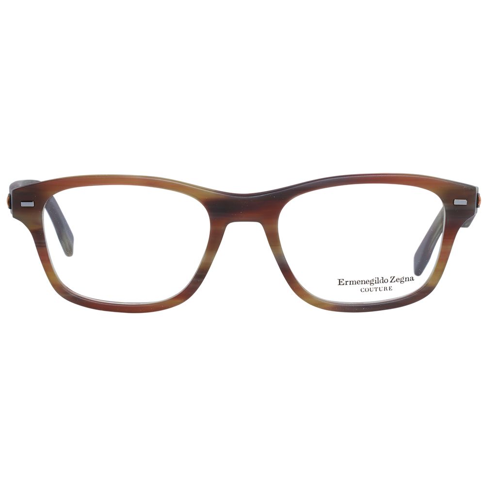 Ermenegildo Zegna Brown Acetate Optical Frames