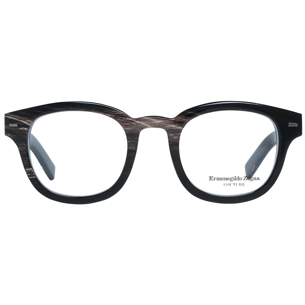 Ermenegildo Zegna Brown Horn Optical Frames