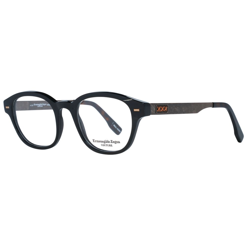 Ermenegildo Zegna Black Horn Optical Frames with Timeless Elegance