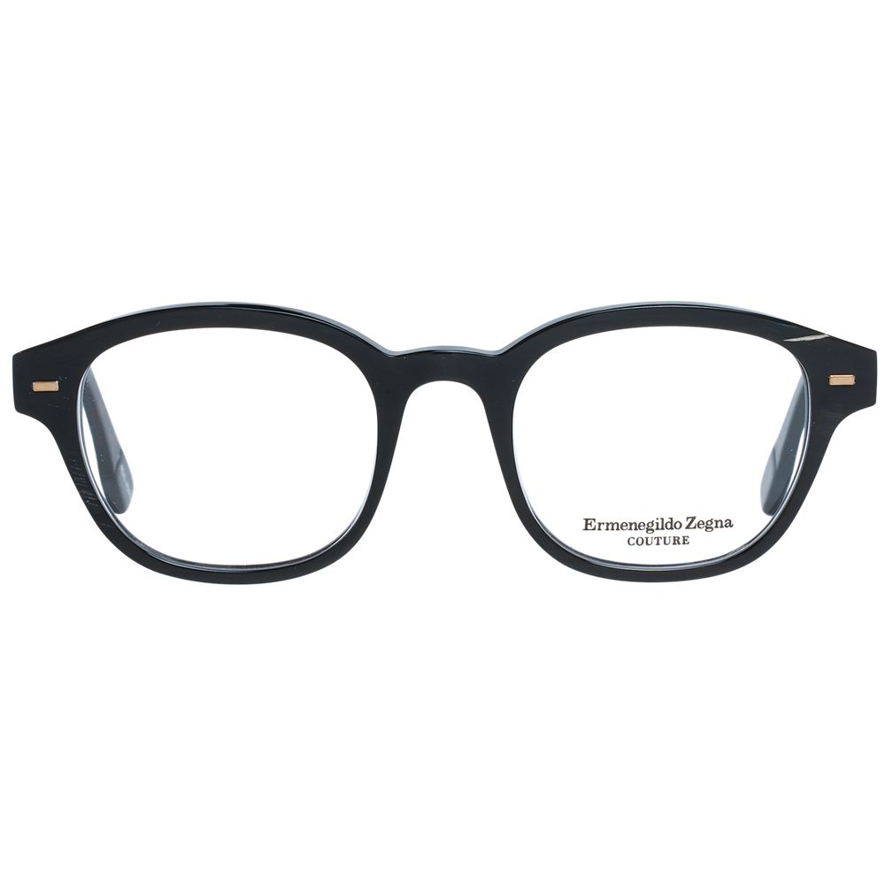Ermenegildo Zegna Black Horn Optical Frames with Timeless Elegance