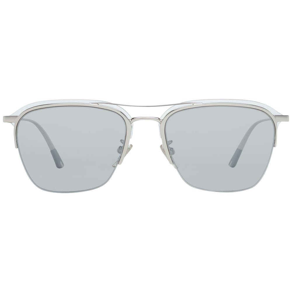 Police Silver Metal Sunglasses with Mirrored Lenses