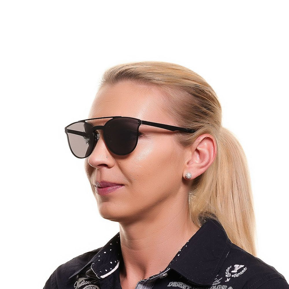 Web Black Premium Metal Sunglasses with Rimless Design