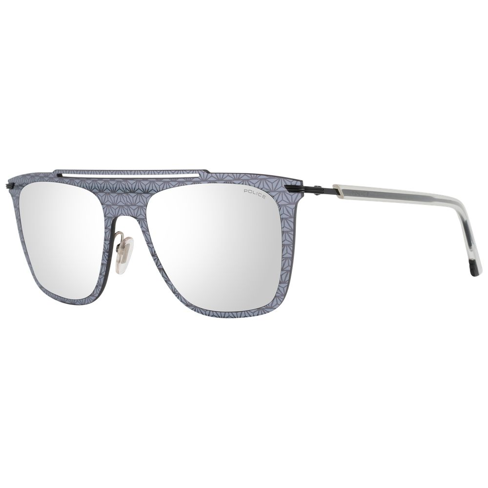 Police Gray Metal Aviator Sunglasses