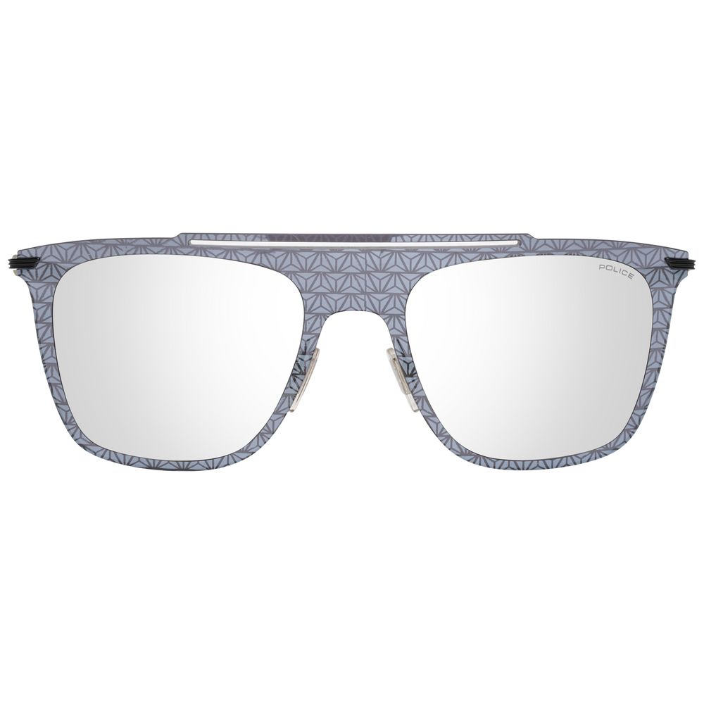 Police Gray Metal Aviator Sunglasses
