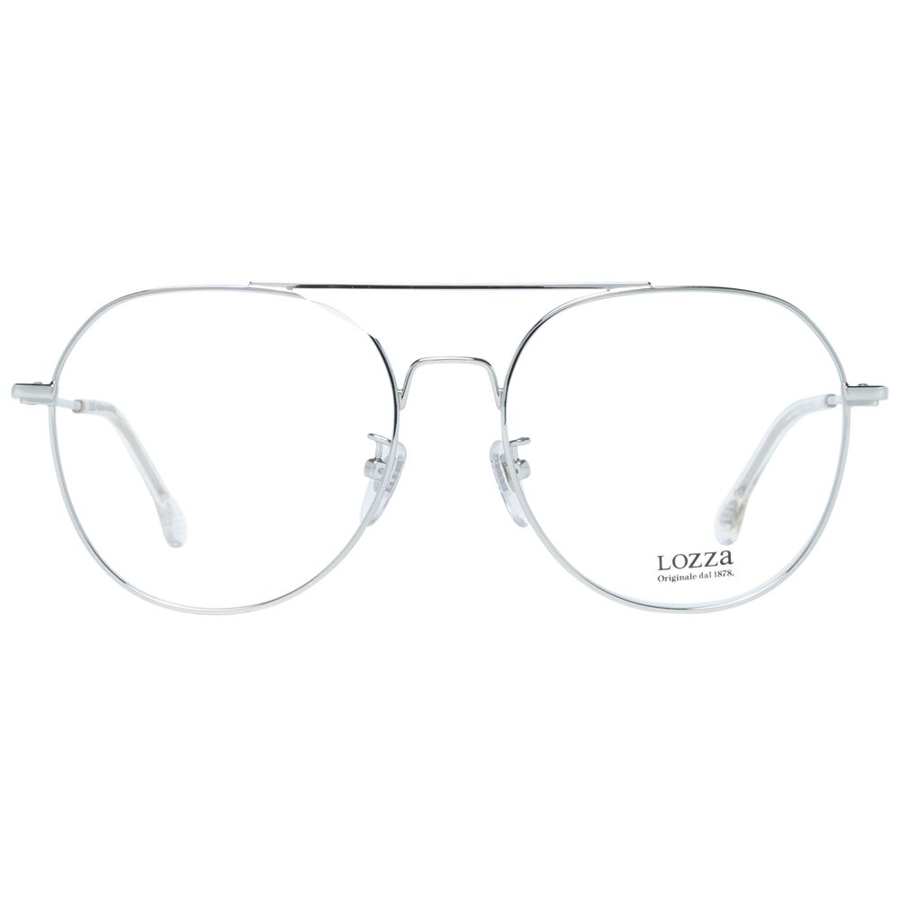 Lozza Silver Metal Optical Frames for Timeless Elegance