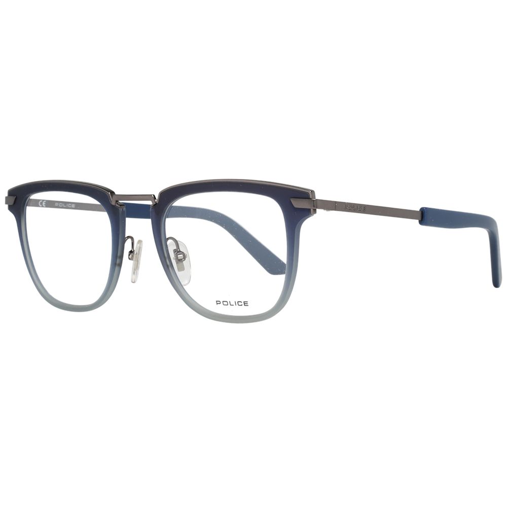 Police Blue Metal Optical Frames for Timeless Elegance