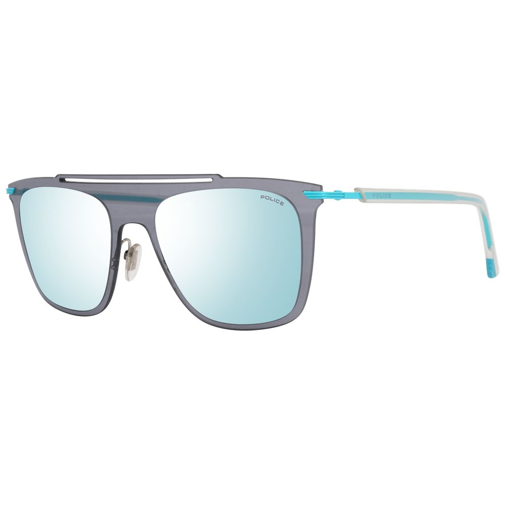 Police Blue Metal Sunglasses - Luxury Eyewear Statement Piece