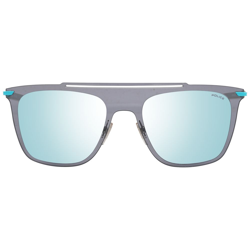 Police Blue Metal Sunglasses - Luxury Eyewear Statement Piece