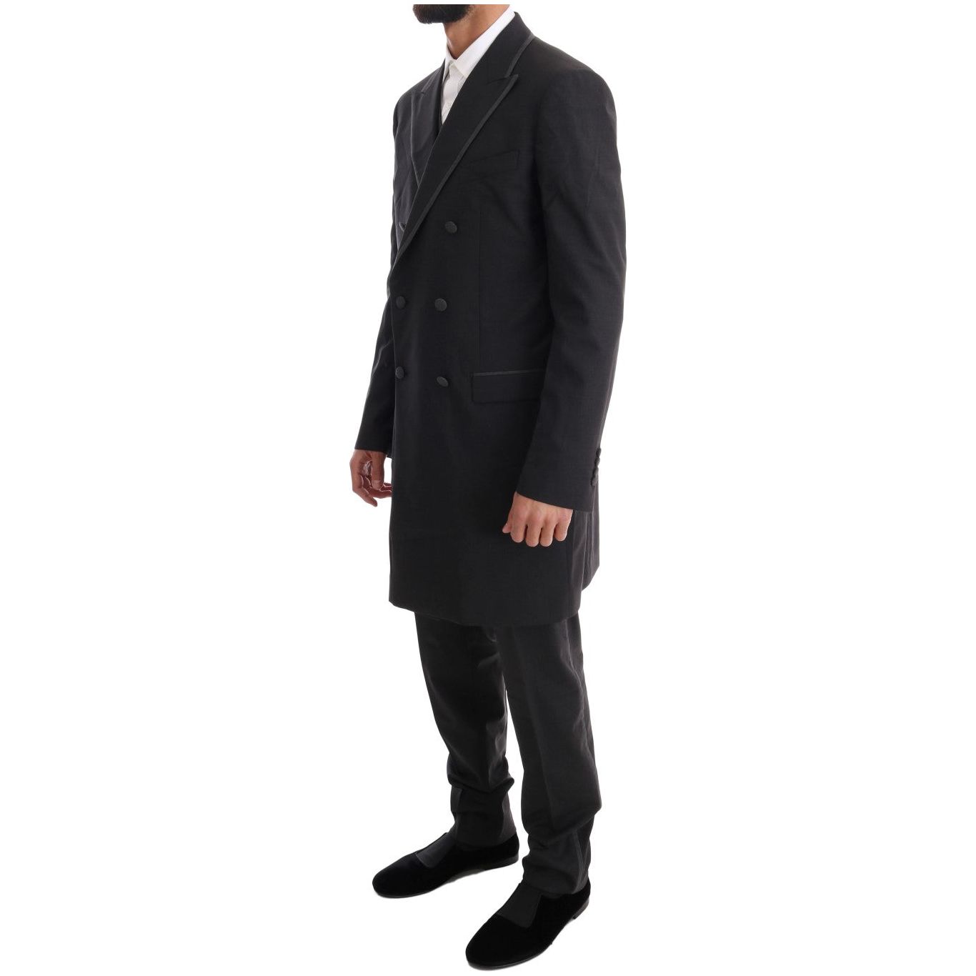 Dolce & Gabbana Gray Wool Double Breasted Suit