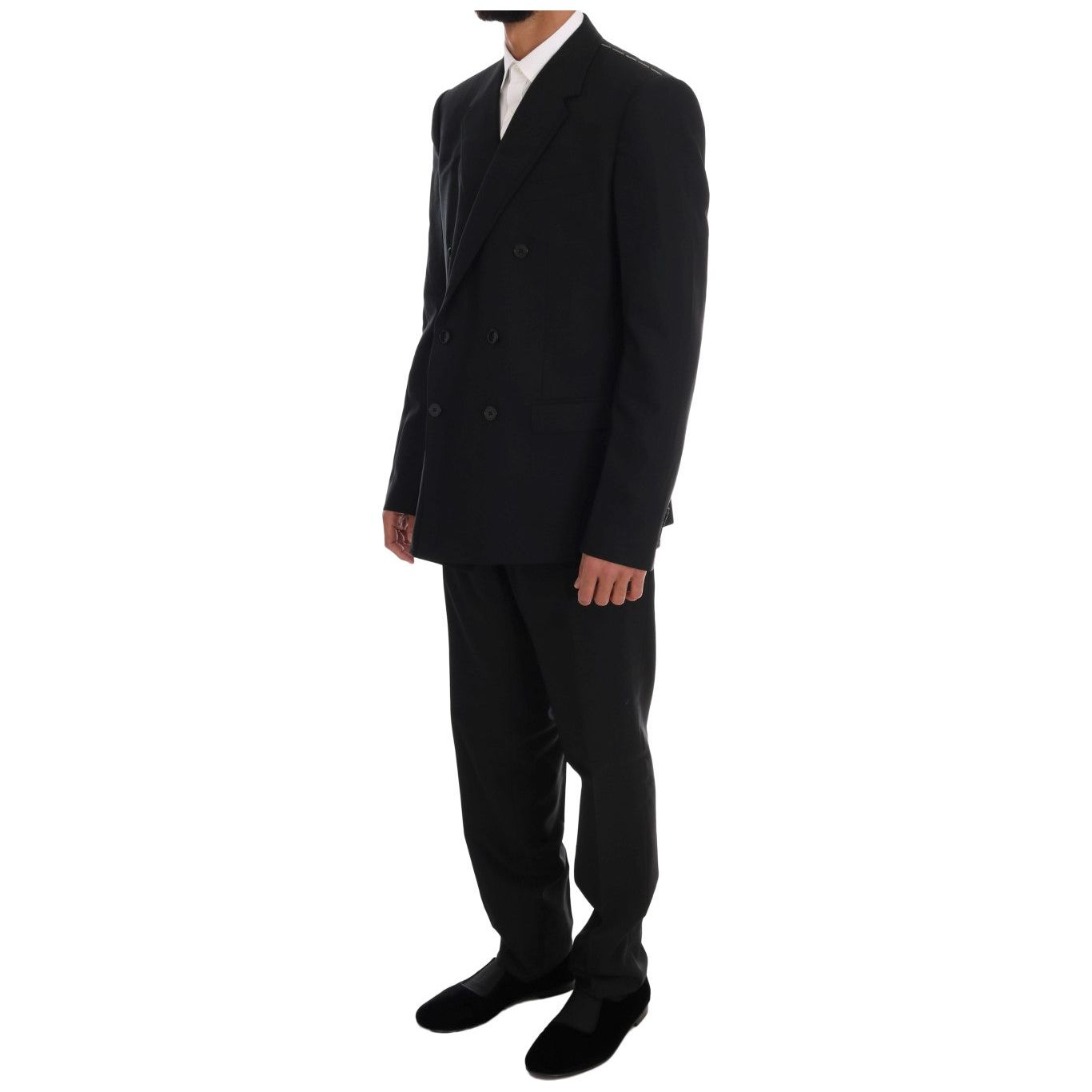 Dolce & Gabbana Black Wool Three-Piece Suit
