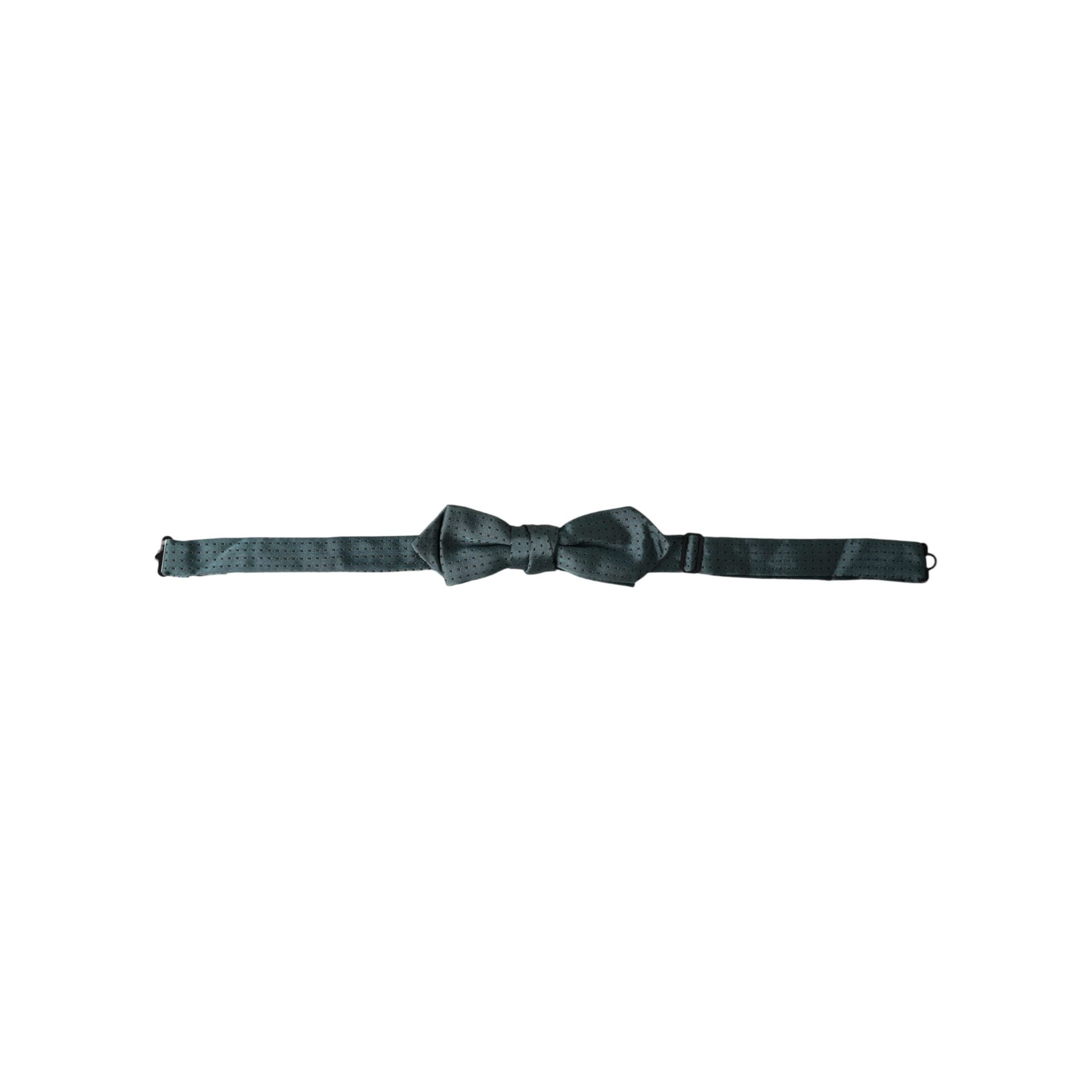 Dolce & Gabbana Green Silk Fantasy Adjustable Neck Bow Tie