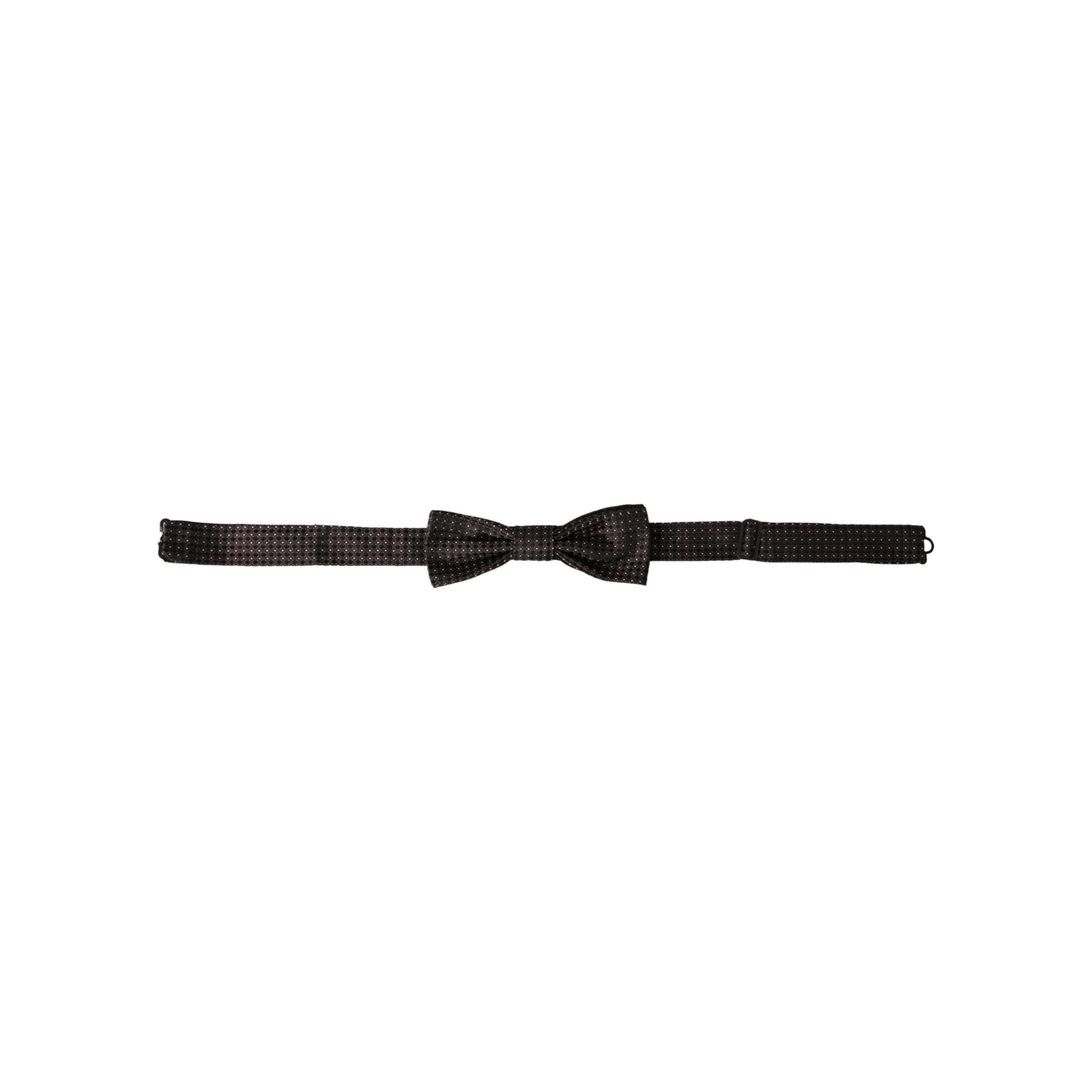 Dolce & Gabbana Brown Fantasy Silk Adjustable Neck Bow Tie