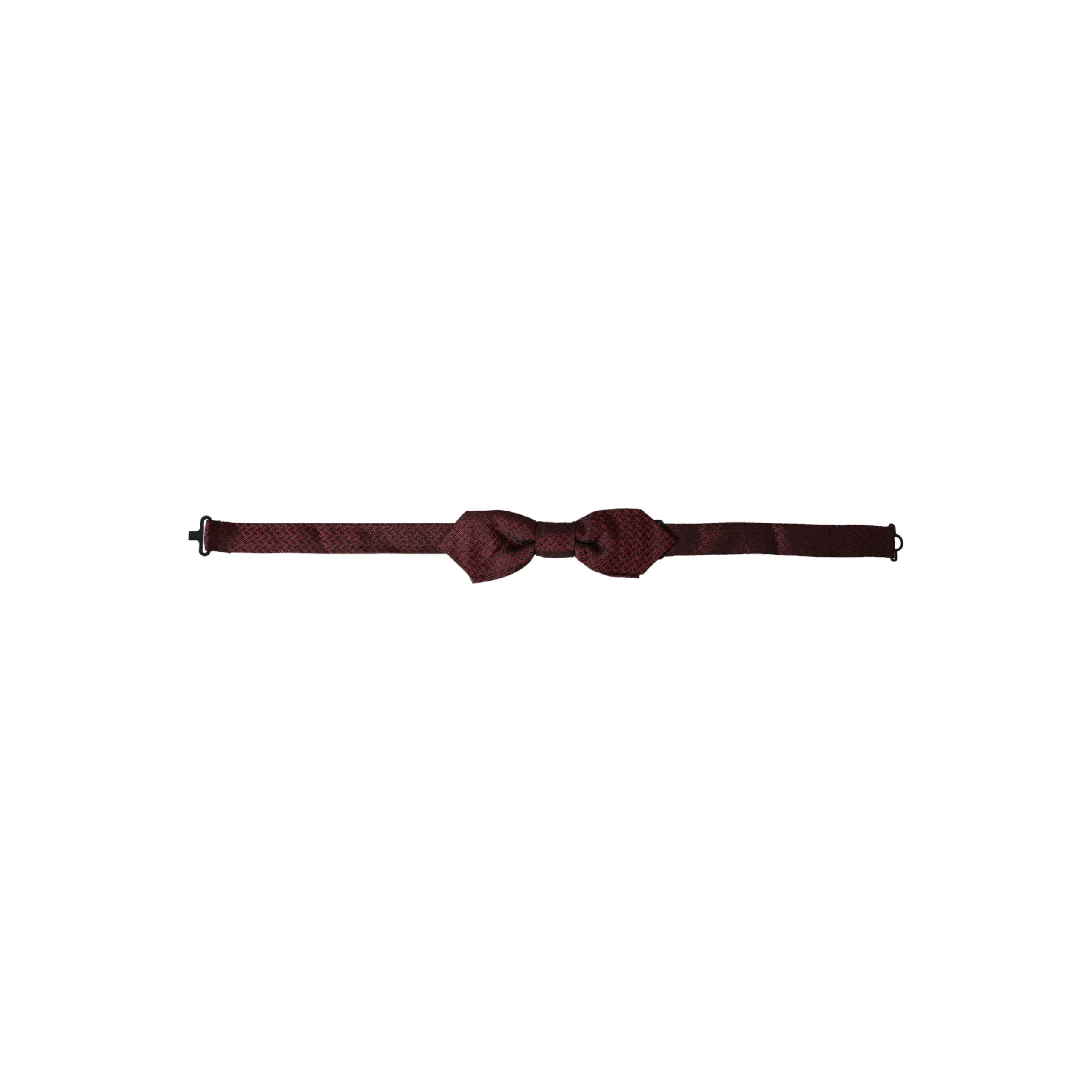 Dolce & Gabbana Red Silk Fantasy Adjustable Neck Bow Tie