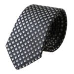 Dolce & Gabbana Black 100% Silk Patterned Adjustable Tie