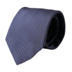 Dolce & Gabbana Navy Blue Silk Patterned Adjustable Tie