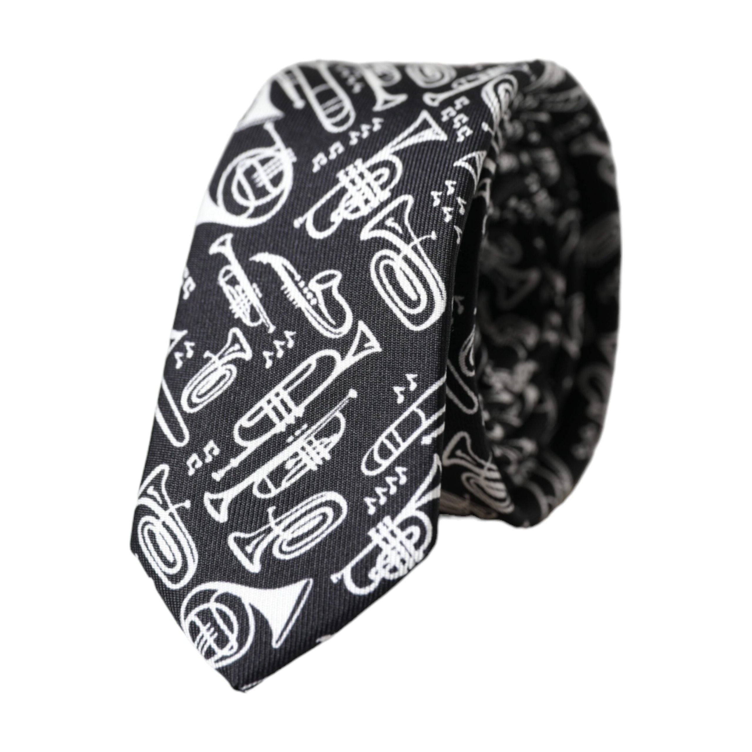 Dolce & Gabbana Black Silk Adjustable Tie