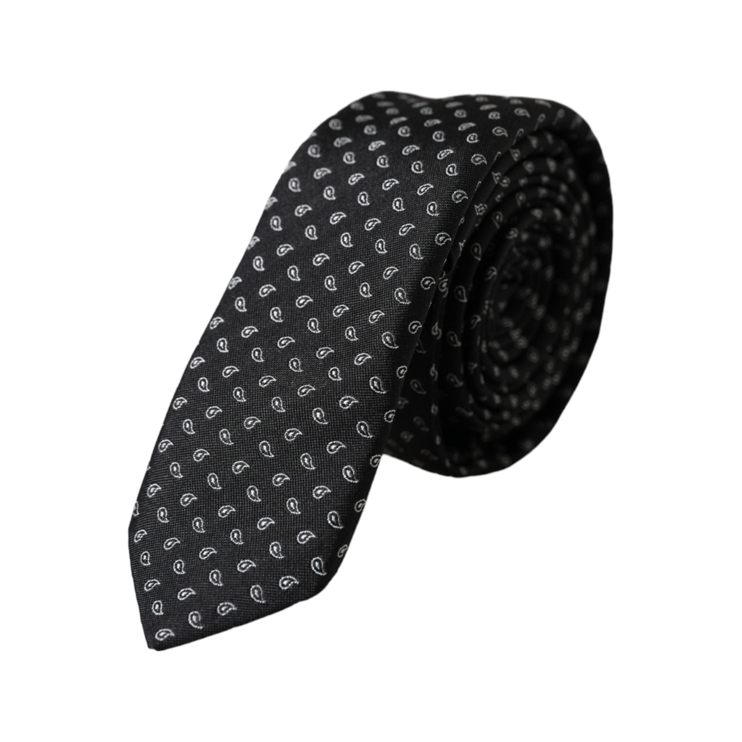 Dolce & Gabbana Black Jacquard Silk Tie