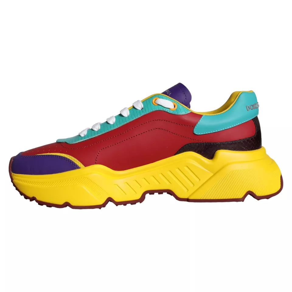 Dolce & Gabbana Multicolor Leather Daymaster Sneakers Shoes