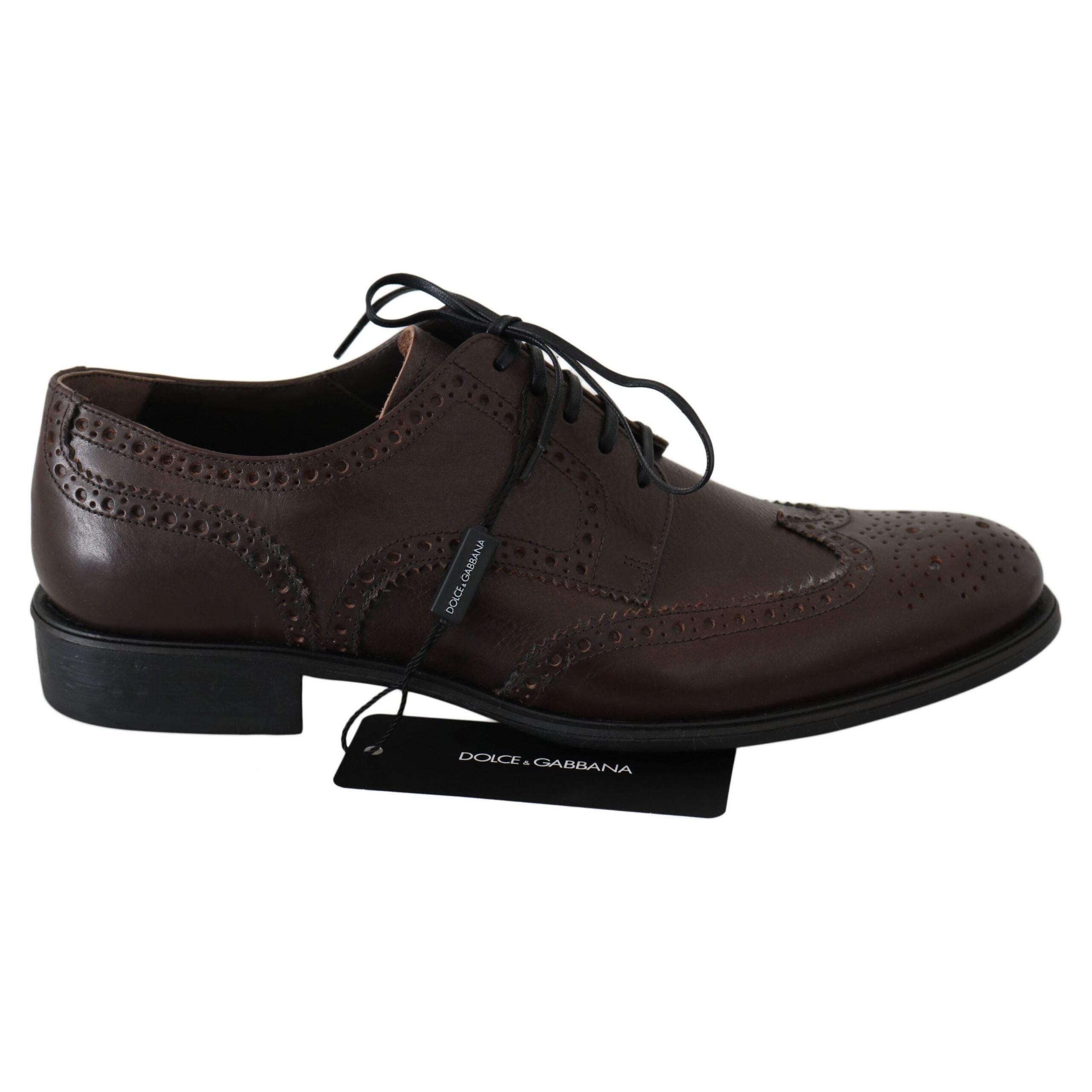 Dolce & Gabbana Brown Leather Derby Brogues Luxe