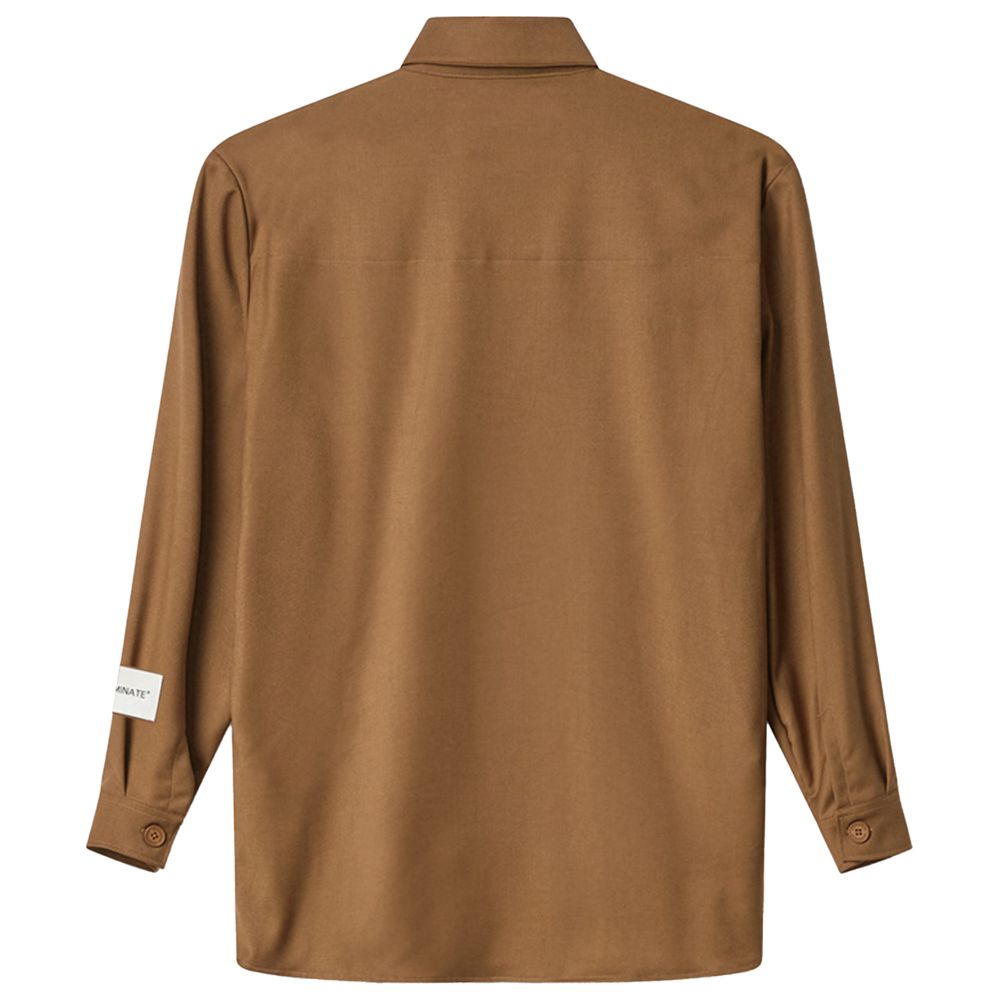 Hinnominate Brown Cotton Shirt for Effortless Sophistication