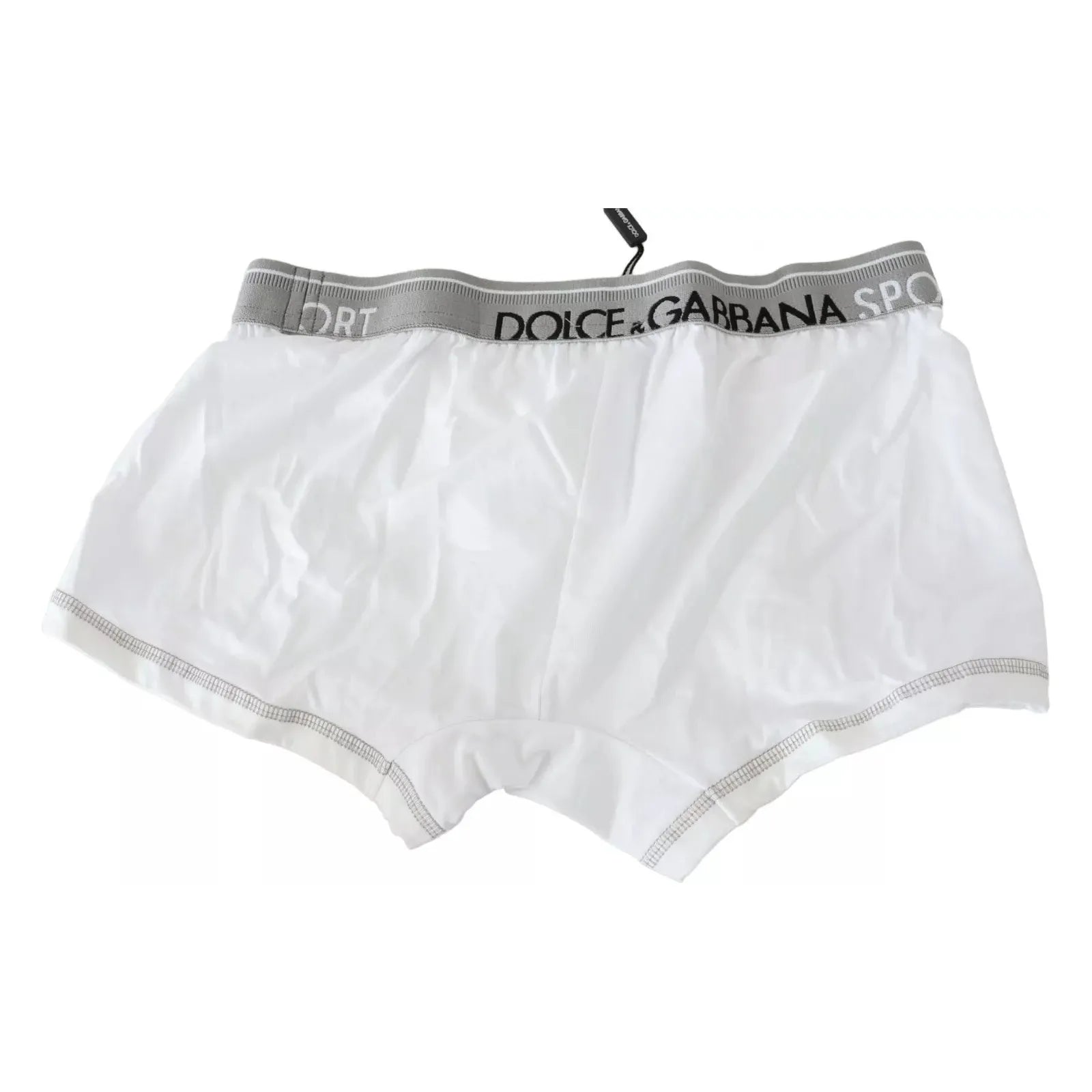 Dolce & Gabbana White Cotton Stretch Regular Boxer Underwear