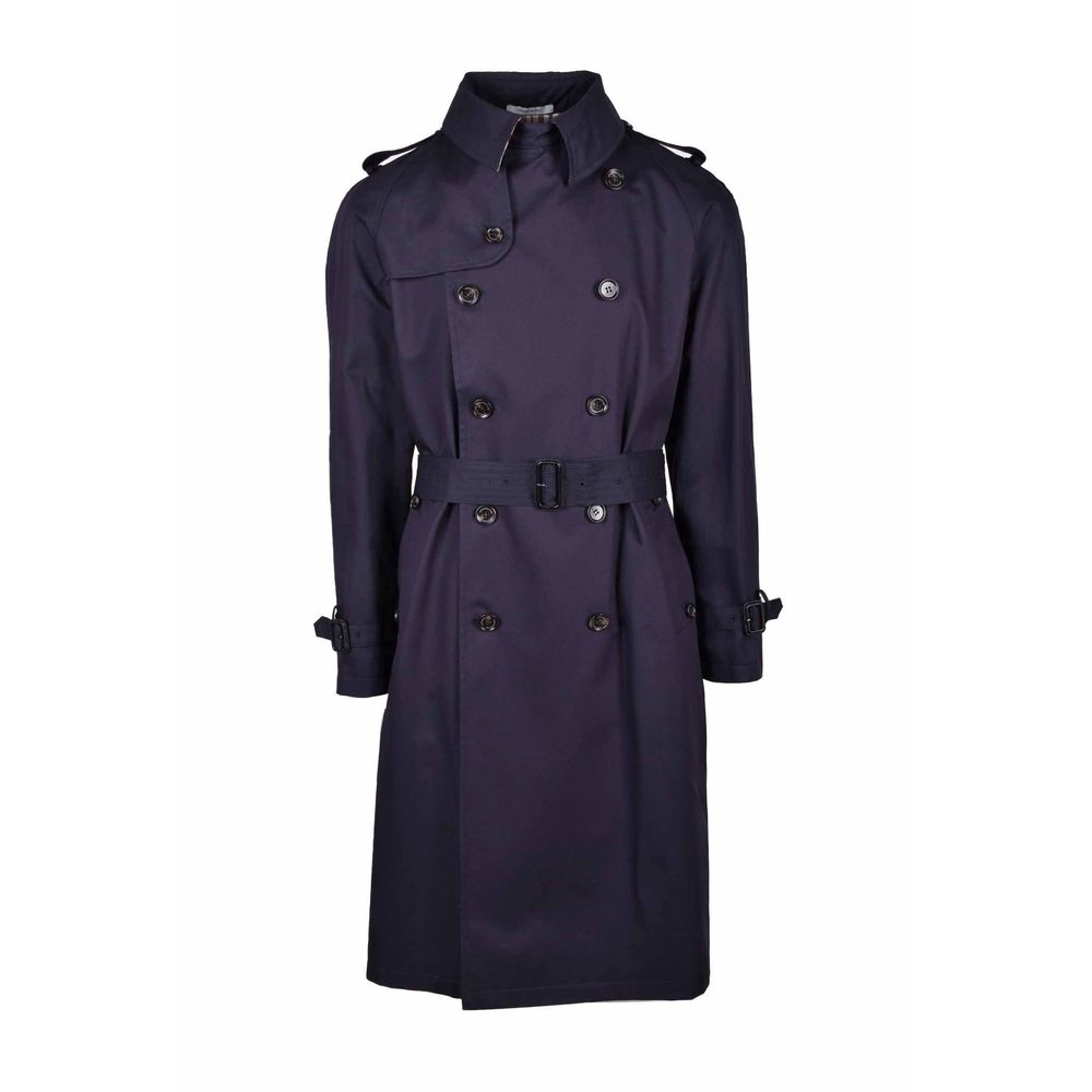 Aquascutum Blue Cotton Jacket for Timeless Sophistication