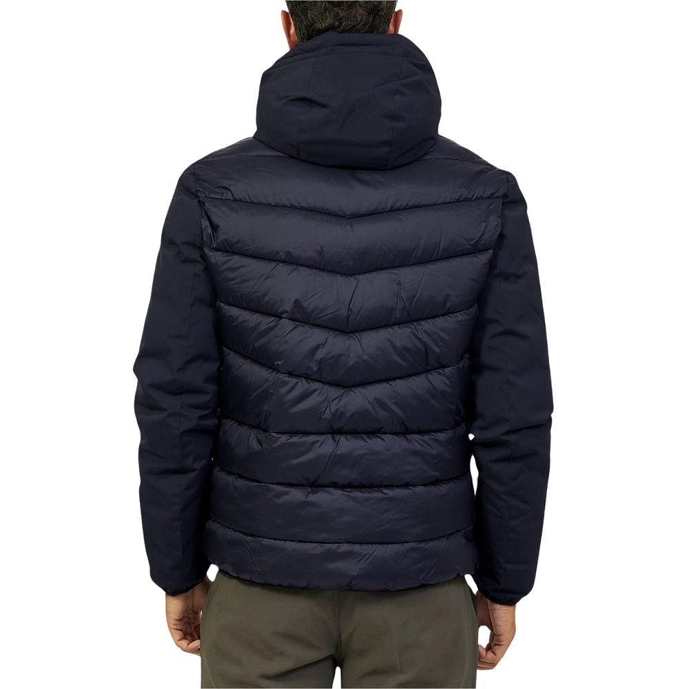 Yes Zee Blue Nylon Jacket - Elevated Outerwear Luxury