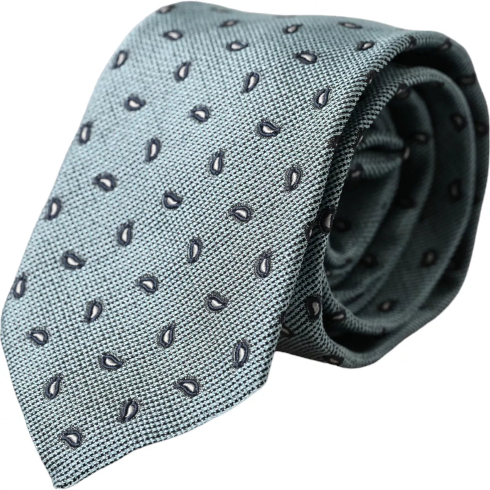 Dolce & Gabbana Green 100% Silk Patterned Adjustable Tie