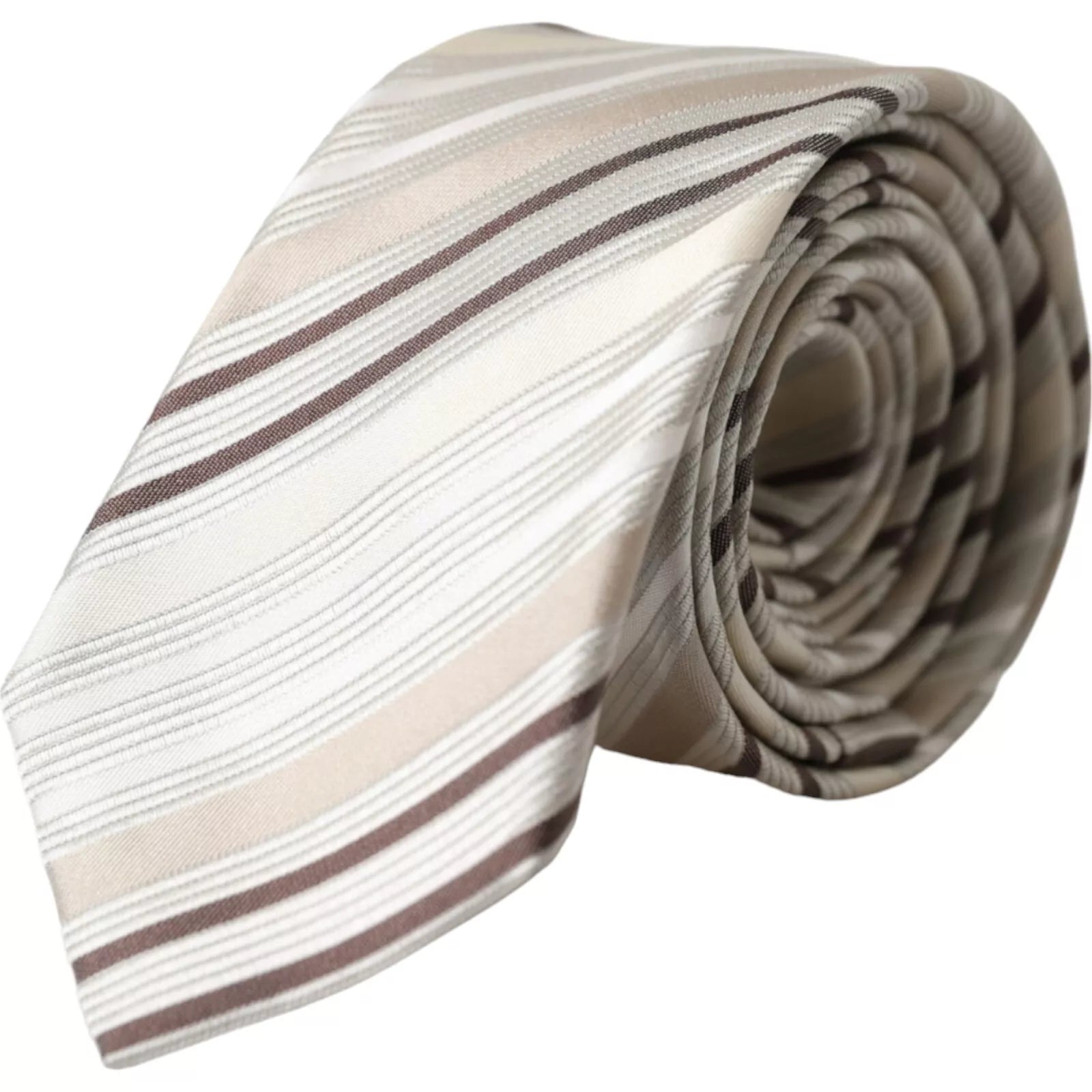 Dolce & Gabbana Beige Silk Fantasy Adjustable Tie