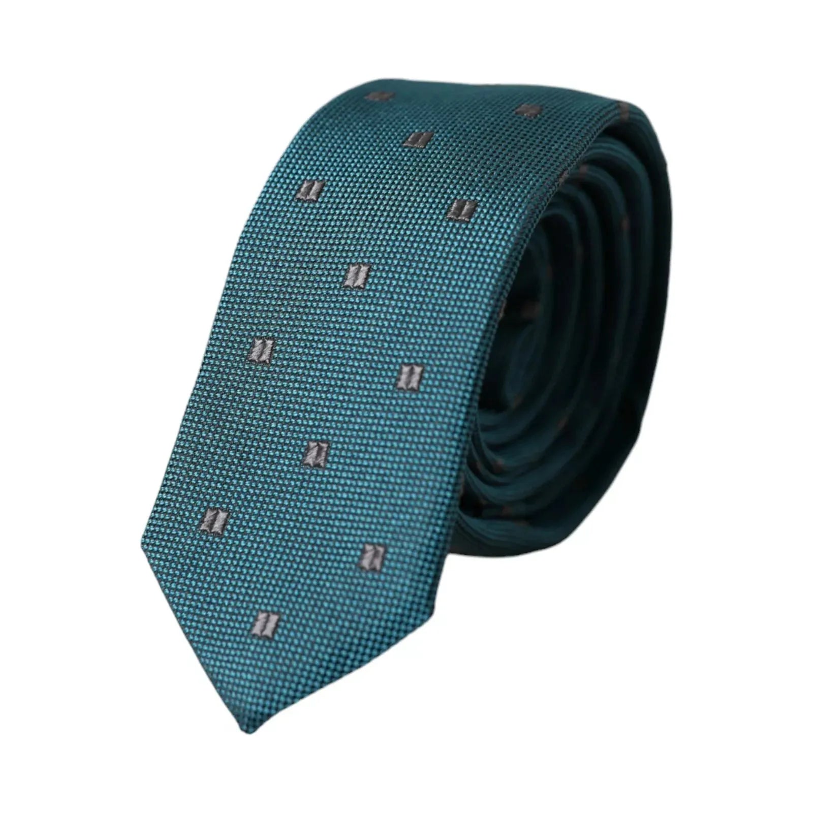 Dolce & Gabbana Green Patterned Silk Adjustable Tie