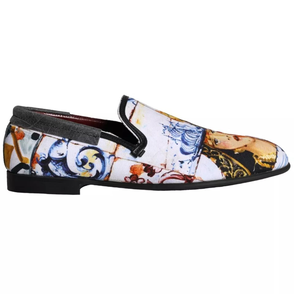 Dolce & Gabbana Multicolor Canvas Loafers