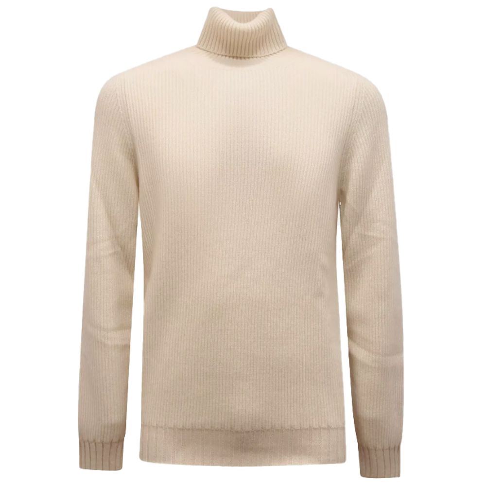 Alpha Studio White Cashmere Sweater for Timeless Elegance