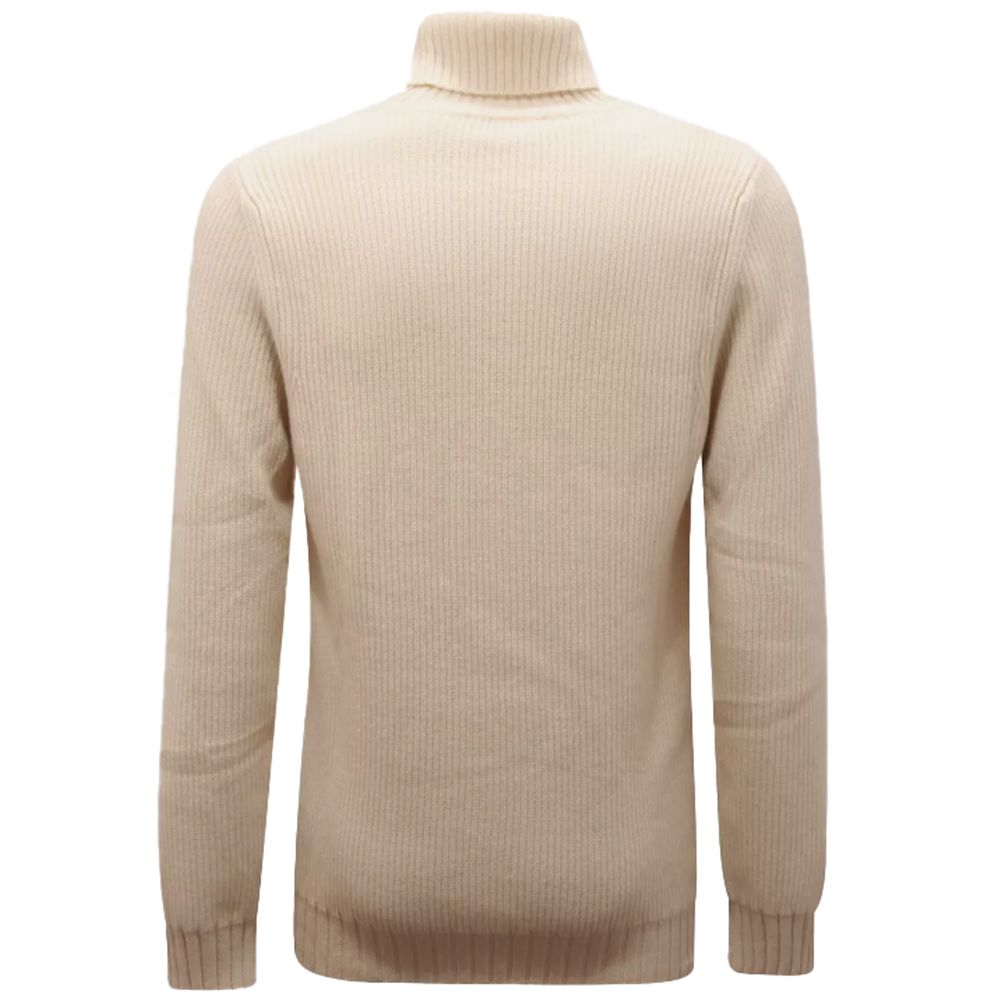 Alpha Studio White Cashmere Sweater for Timeless Elegance