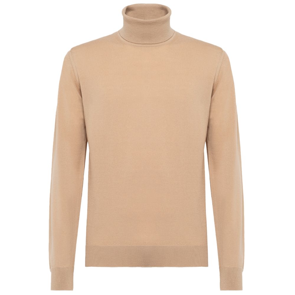 Alpha Studio Beige Cashmere Sweater - Timeless Elegance
