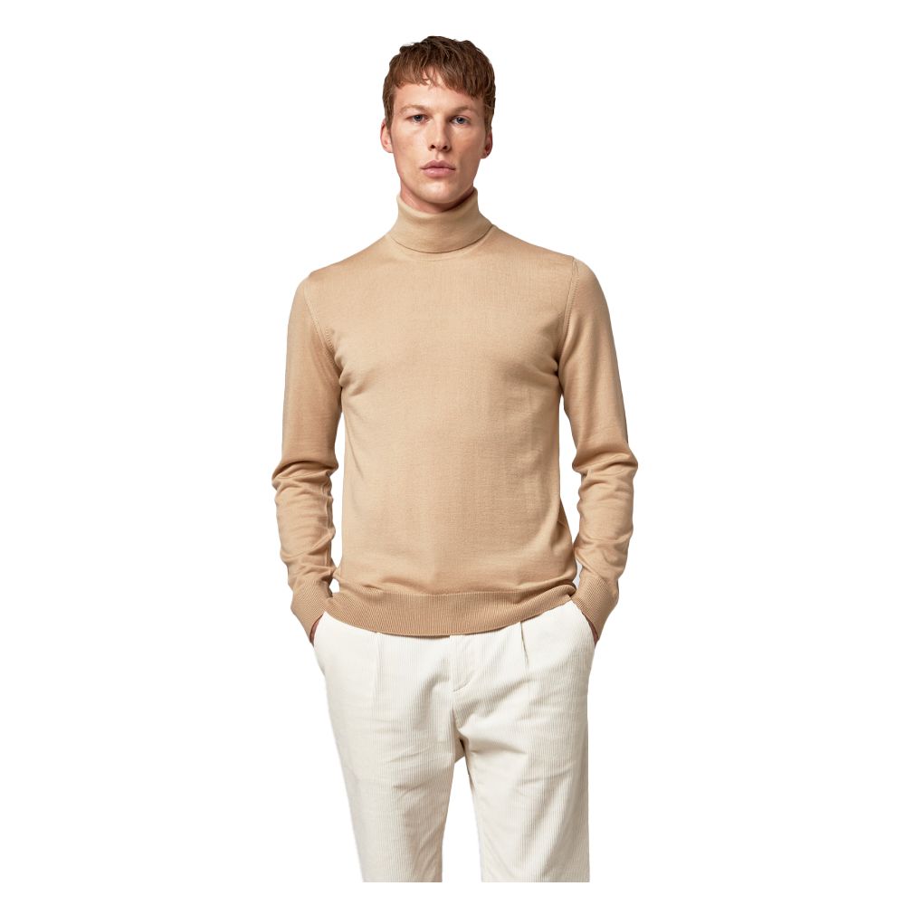 Alpha Studio Beige Cashmere Sweater - Timeless Elegance
