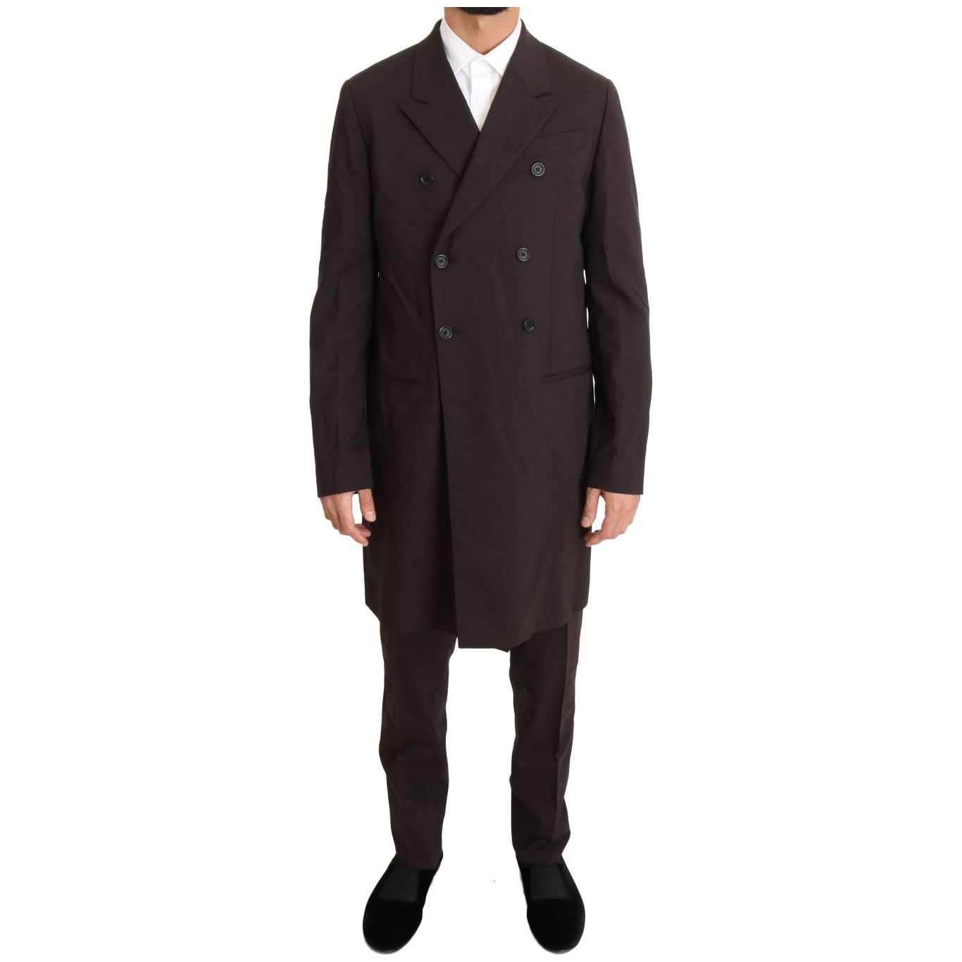Dolce & Gabbana Bordeaux Wool Double Breasted Suit