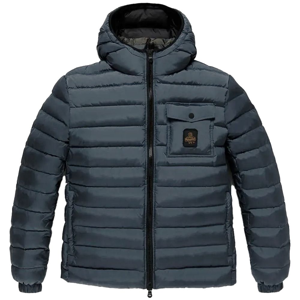 Refrigiwear Light Blue Nylon Jacket for Elevated Style