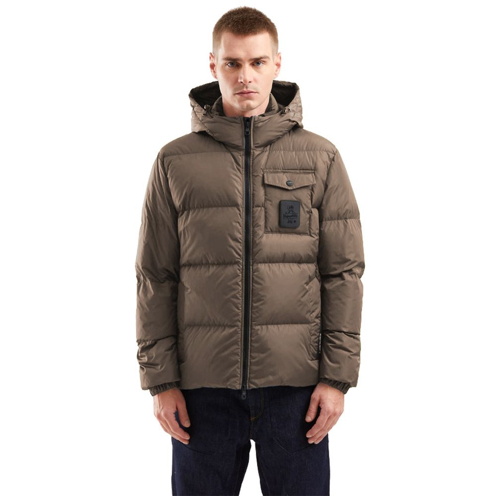 Refrigiwear Brown Nylon Jacket for Elevated Style