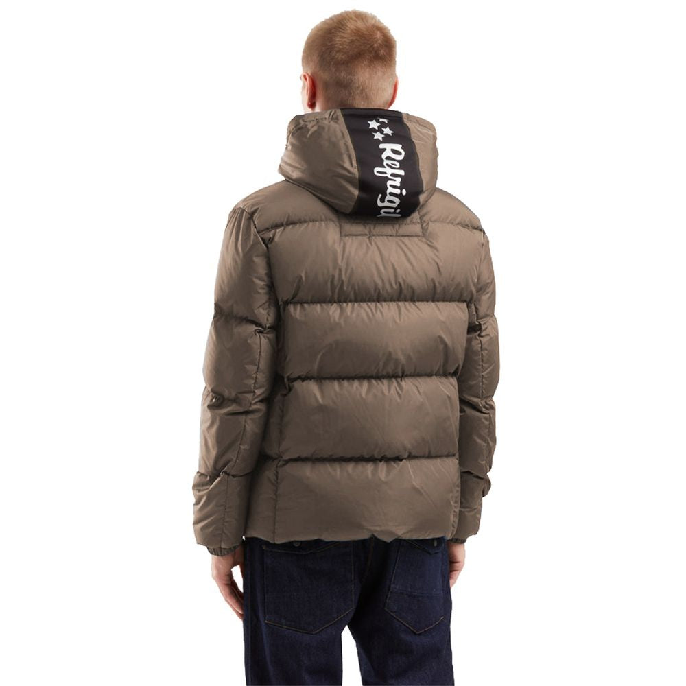 Refrigiwear Brown Nylon Jacket for Elevated Style