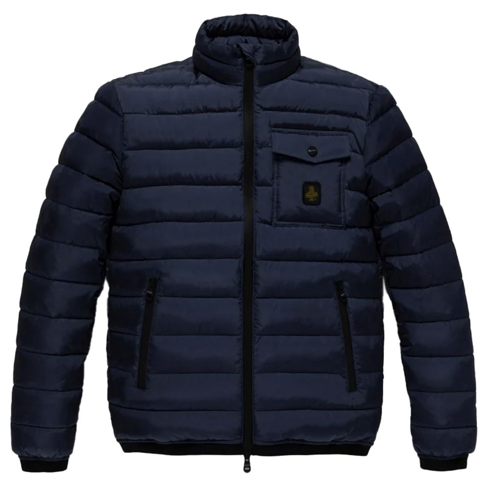 Refrigiwear Blue Nylon Jacket for Elevated Outerwear Style