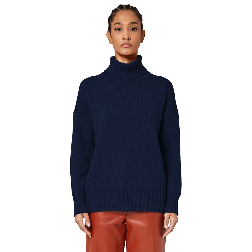 Alpha Studio Blue Cashmere Sweater - Timeless Elegance