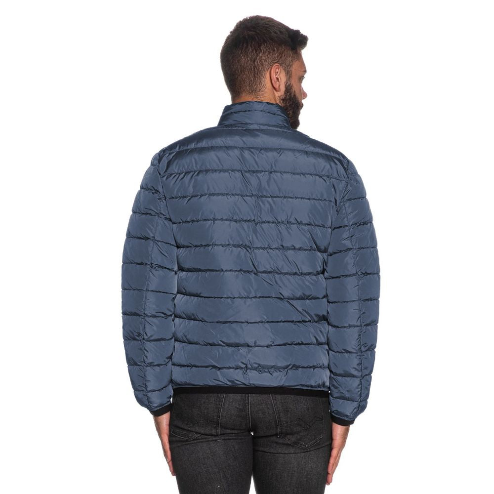 Refrigiwear Light Blue Nylon Jacket for Timeless Elegance