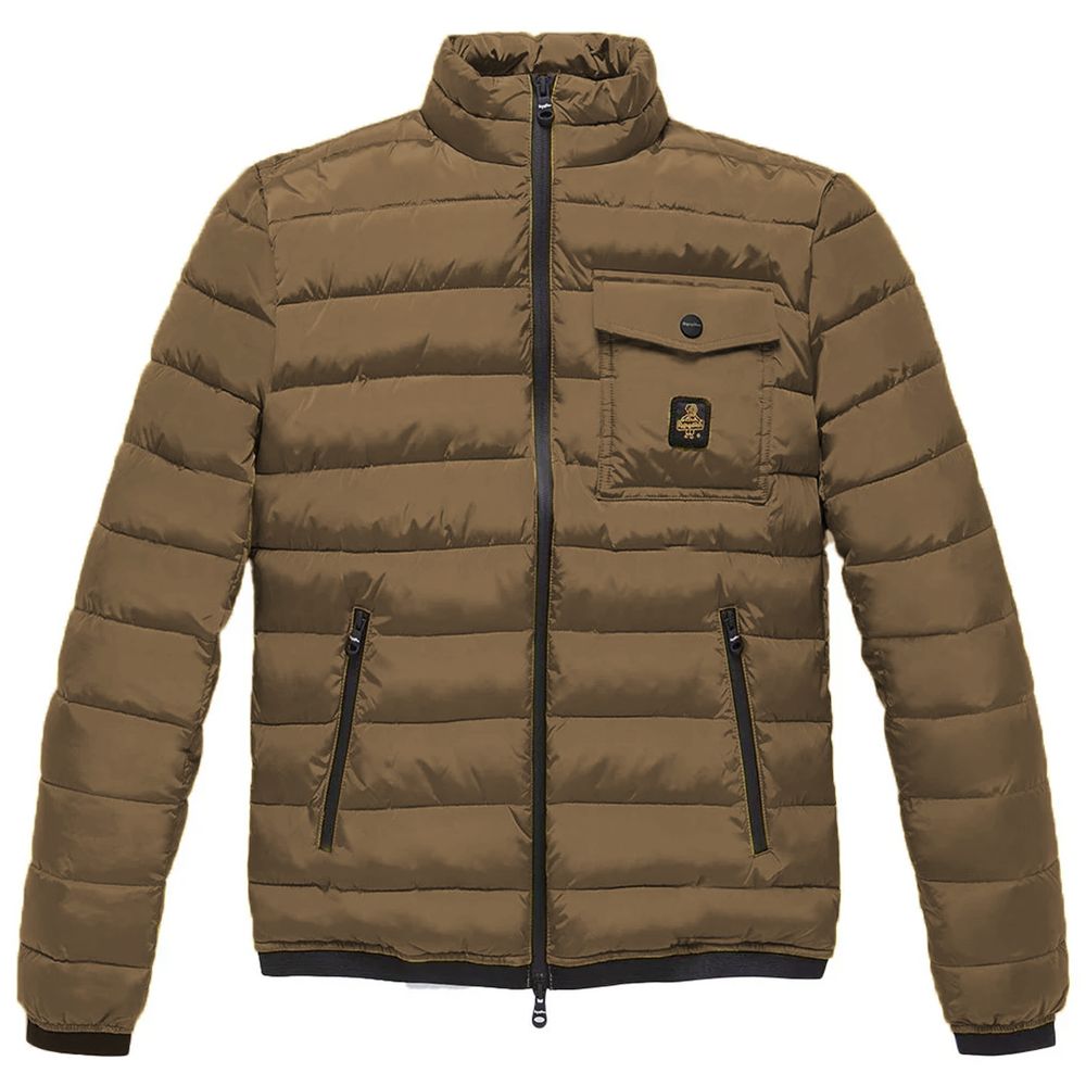 Refrigiwear Brown Nylon Jacket - Elegant Outerwear Essential