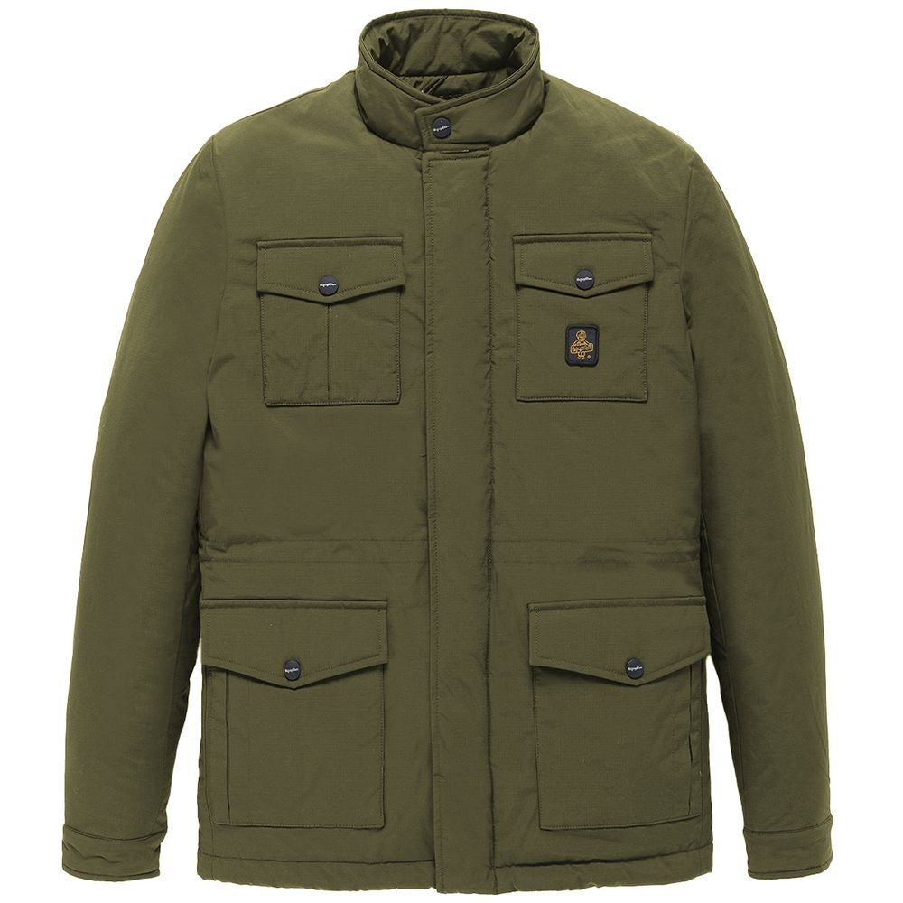 Refrigiwear Green Nylon Jacket for Urban Sophistication