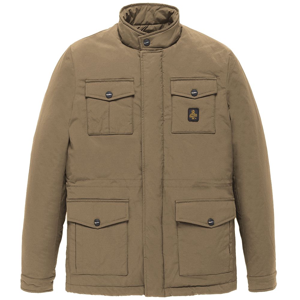 Refrigiwear Brown Nylon Jacket with Four Pockets