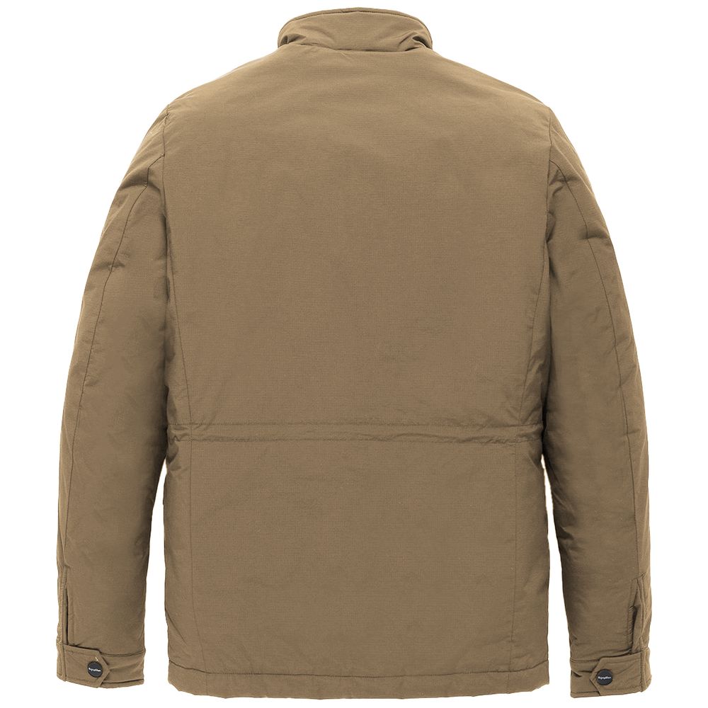 Refrigiwear Brown Nylon Jacket with Four Pockets