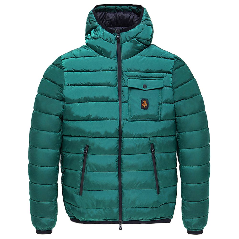 Refrigiwear Green Nylon Jacket for Timeless Sophistication